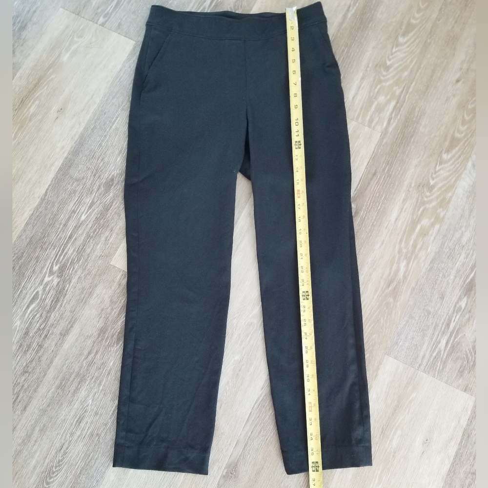 Spanx Polished Slim Straight Leg Womens Pants Rear Pockets Stretch Classic Black - Picture 6 of 13